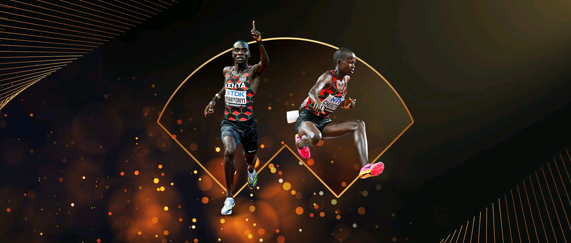 World U20 gold medallists Faith Cherotich and Emmanuel Wanyonyi