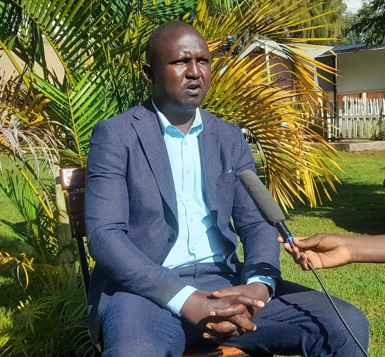 Abdel Kamasai, KAREU MPYA CBO Programs Coordinator in an interview with Uasin Gishu News. Photo/Kipkorir Tarus