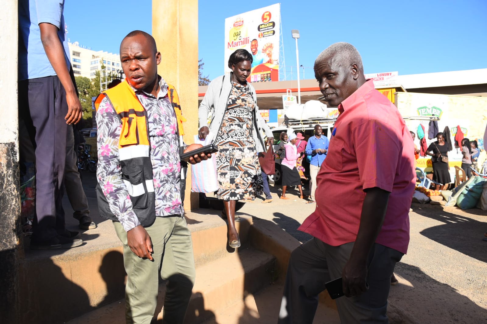 Eng. Kiptalam during the assesment of the Eldoret Main Bus Park. 