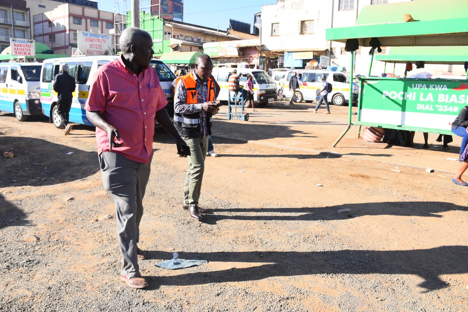 Part of the main bus terminus in Eldoret Town