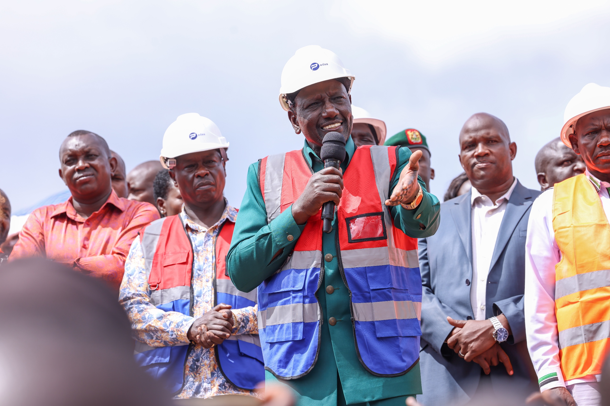 President William Ruto speaks during the launch of construction works for the Eldoret 64 Ultra-modern market on January 9, 2024.
