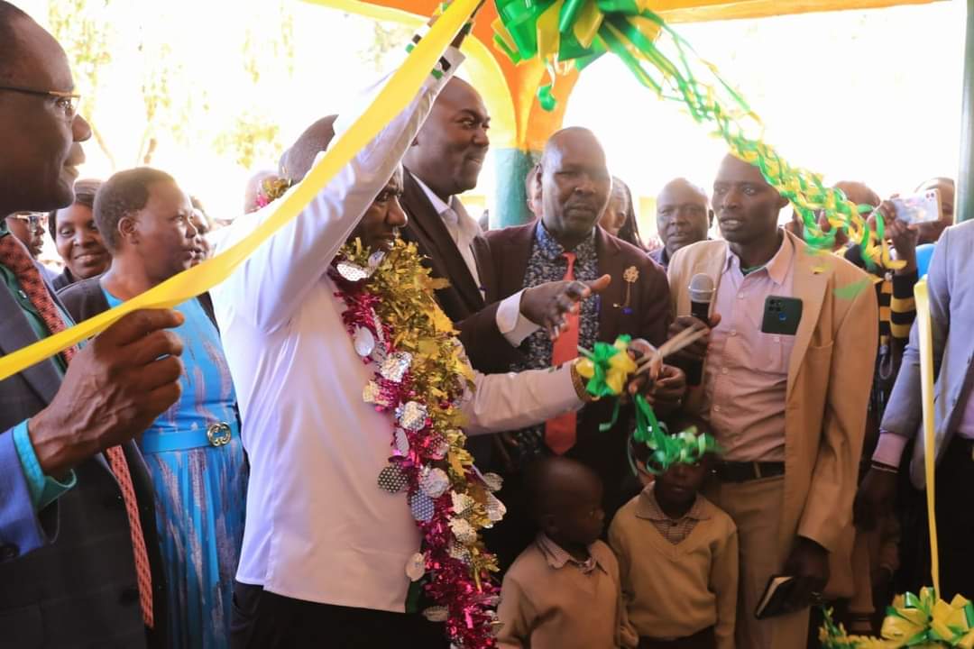 Governor Bii when he commissioned modern Rot-Tuga ECDE classroom in Kaptagat Ward.