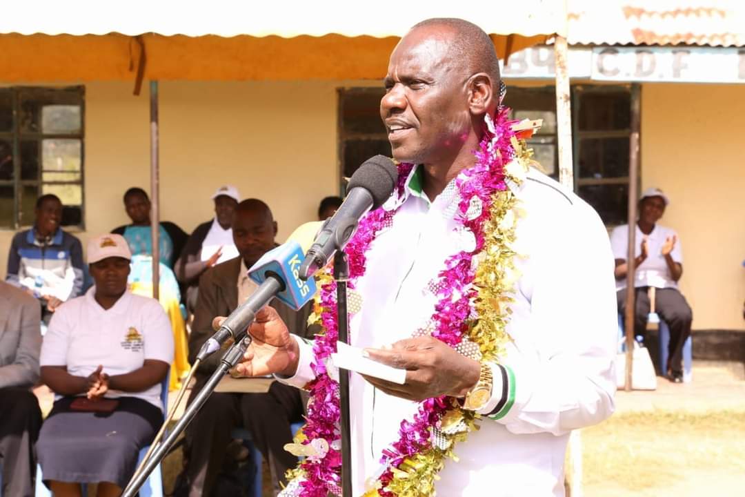 Governor Jonathan Bii during the event to mark the start of the second phase of the Uasin Gishu School Milk Program.