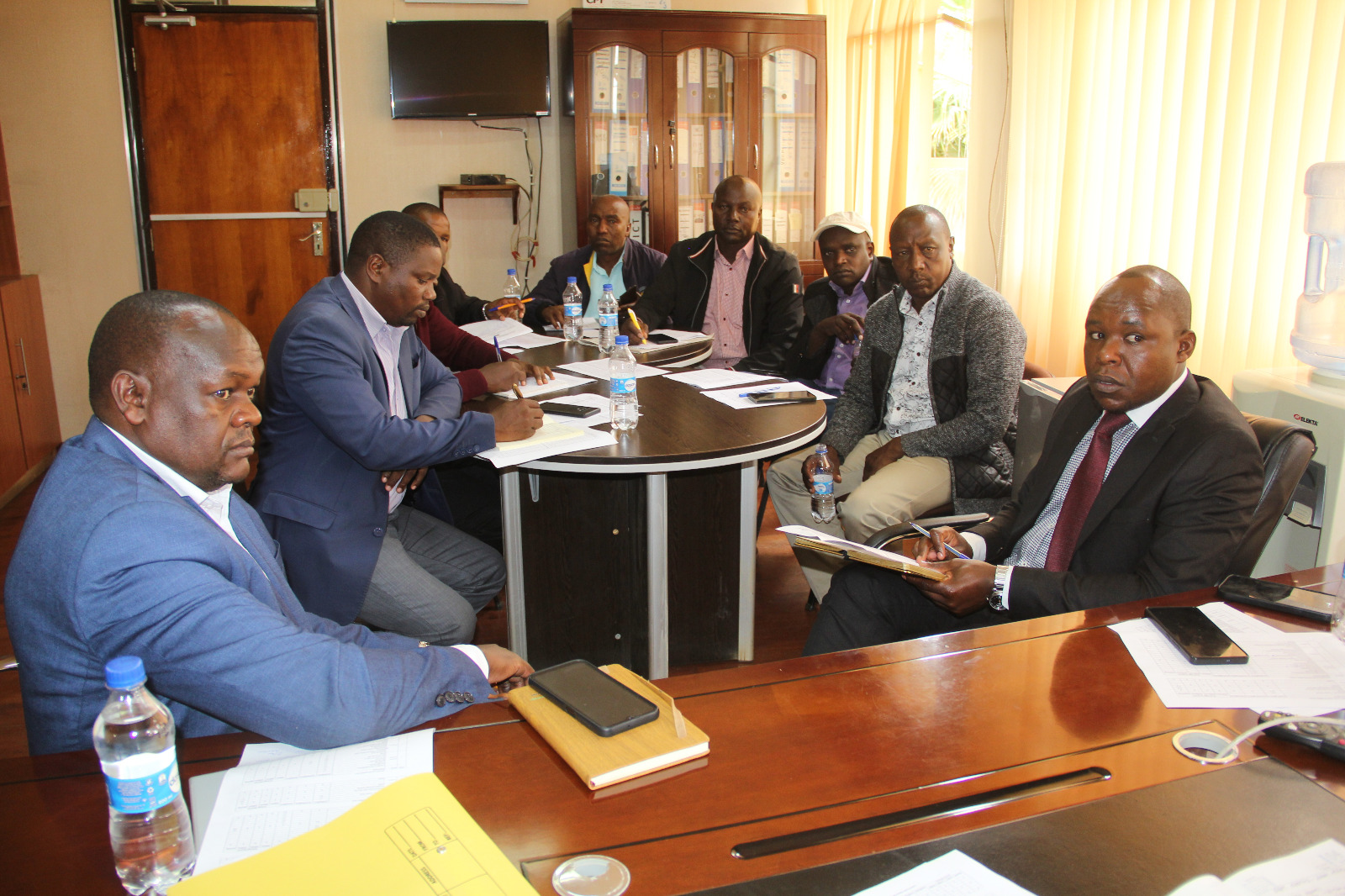 Some of the County officials and MCAs during the meeting .