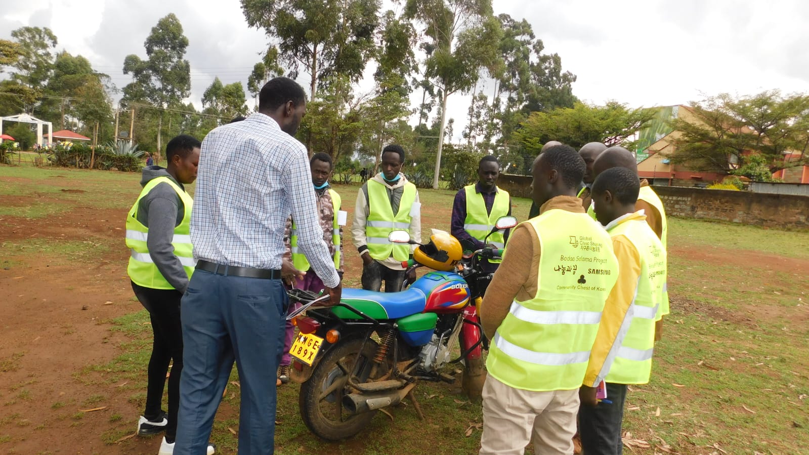 Participants being taken through one of the training sessions.