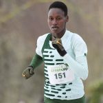 Edinah Jebitok on her way to winning in Hannut (© AFP / Getty Images)