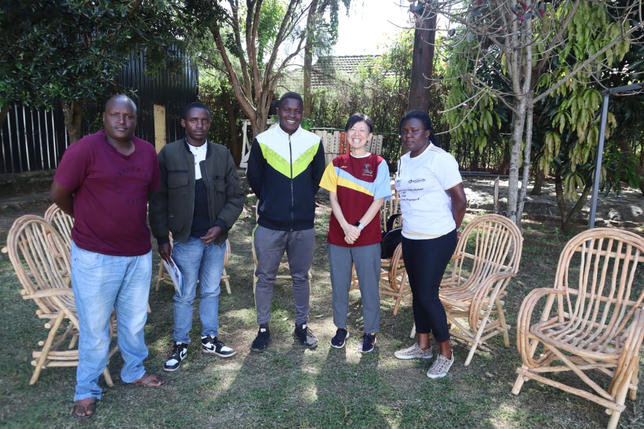 Coaches from three teams under the umbrella of Mama Diouf Foundation with the JICA officials who recently visited them.