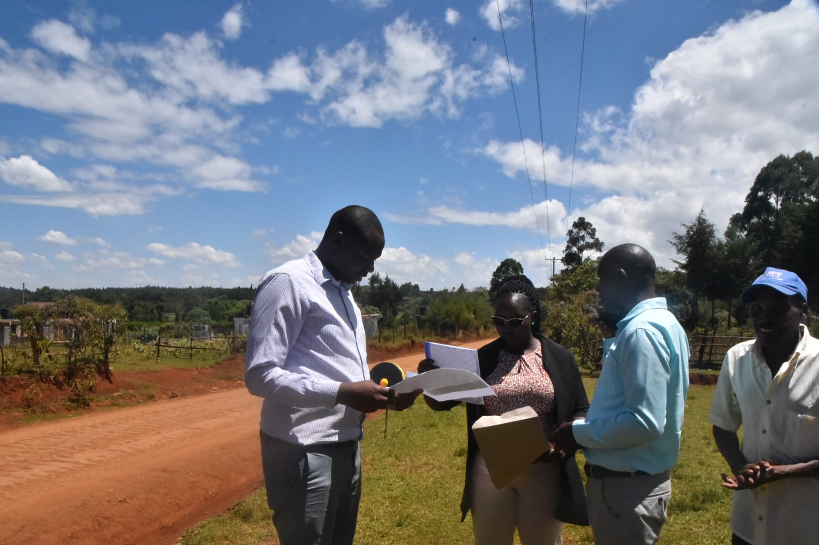 County planners on the ground collecting data for a draft plan for Borderlands trading centre.