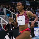 Gudaf Tsegay competes at the World Indoor Tour Gold meeting in Lievin (© Dan Vernon)