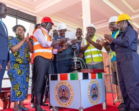 President William Ruto with other senior government officials after signing the Affordable Housing Bill into law on March 19, 2024. Photo/PCS.