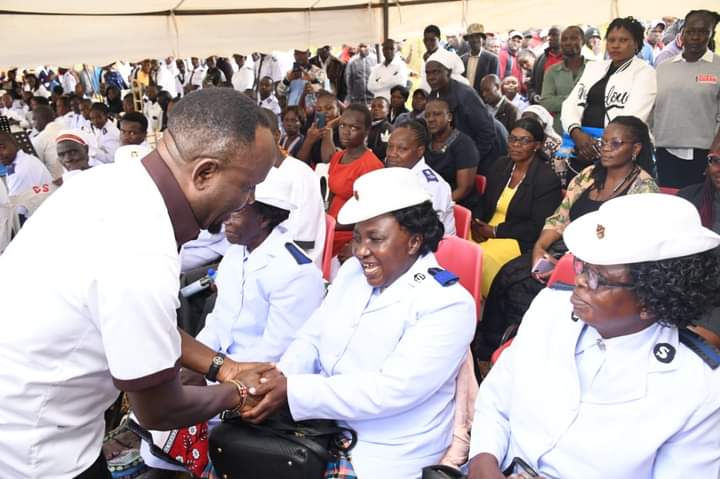 Governor Natembeya during the burial of Ronald Masengeli at Bidii area in Kitale on March 1, 2024.