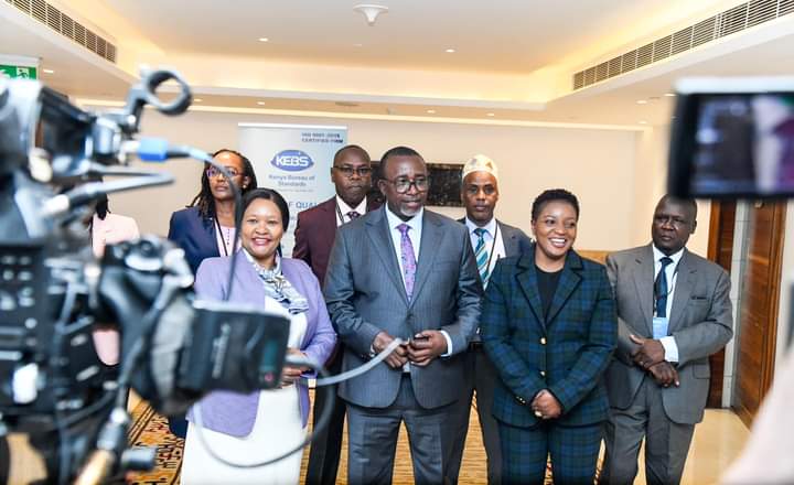 CSs Nakhumicha, Mithika Linturi and Rebecca Miano during the 54th session of the Codex Committee on Food Hygiene held in Nairobi on March 11, 2024. Photo/Ministry of Health.
