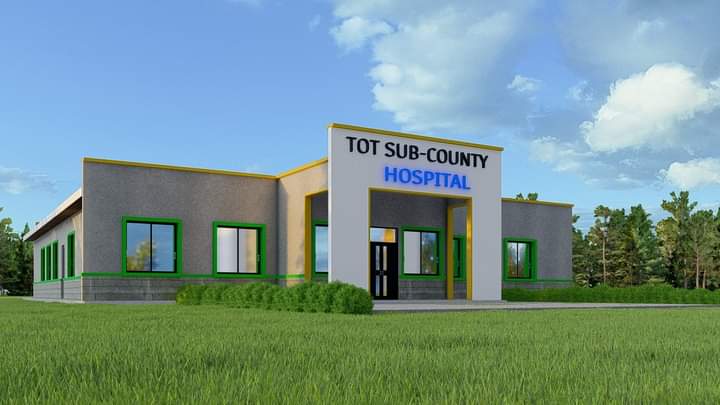 Artistic impression of the Tot Sub-County Hospital set to be constructed with the support of Mpesa Foundation. Photo: Facebook: Wisely Rotich.