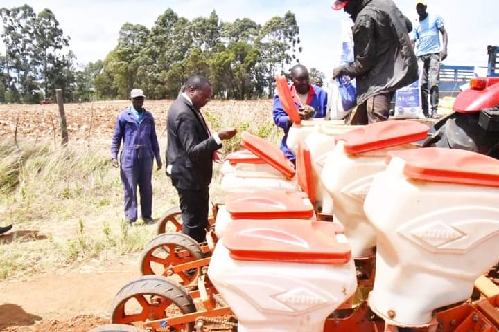 Agriculture Chief Officer while on a visit to farmers in Soy Sub-County on March 29, 2024.