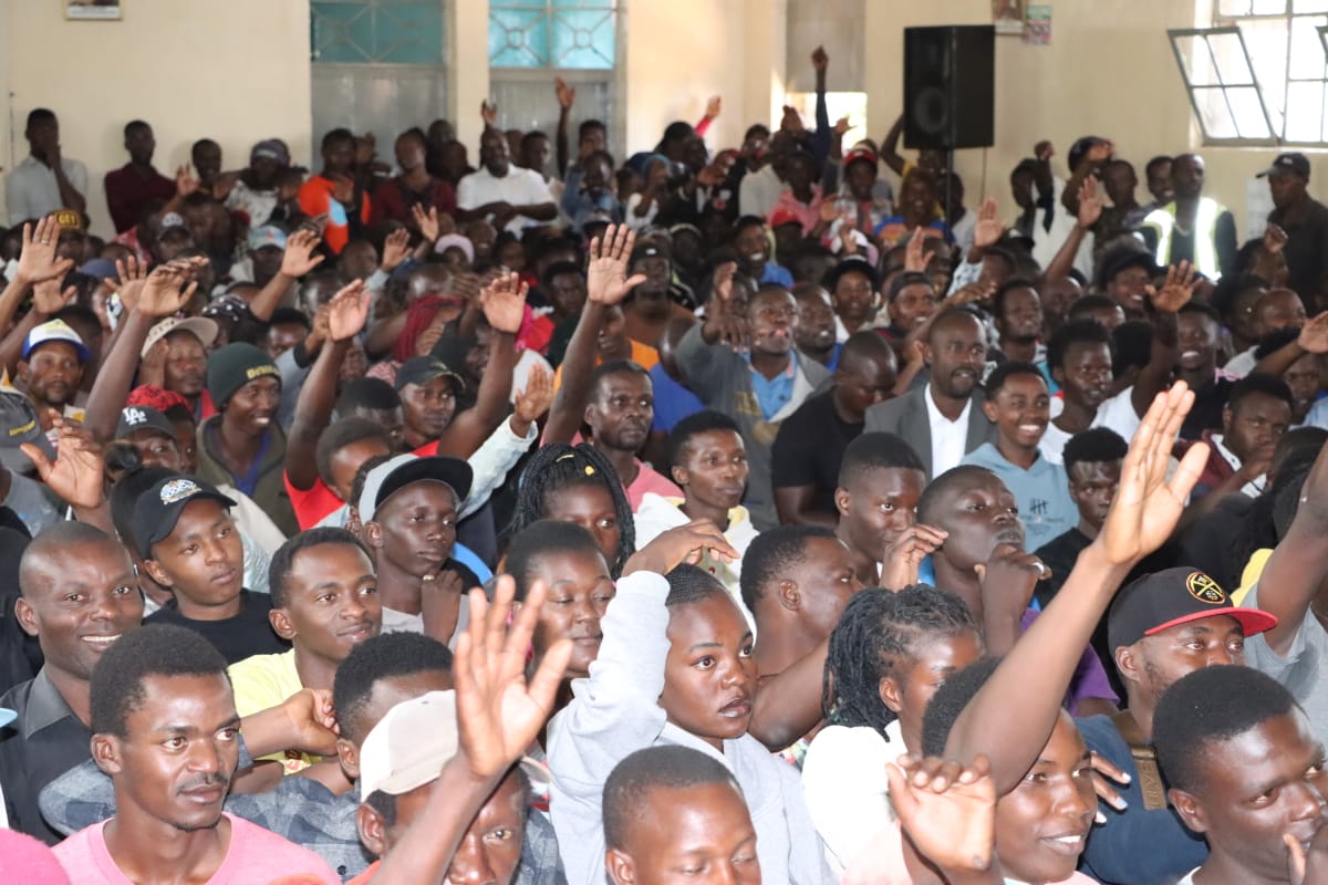 Some of those that were present during the Huruma Ward's youth empowerment forum