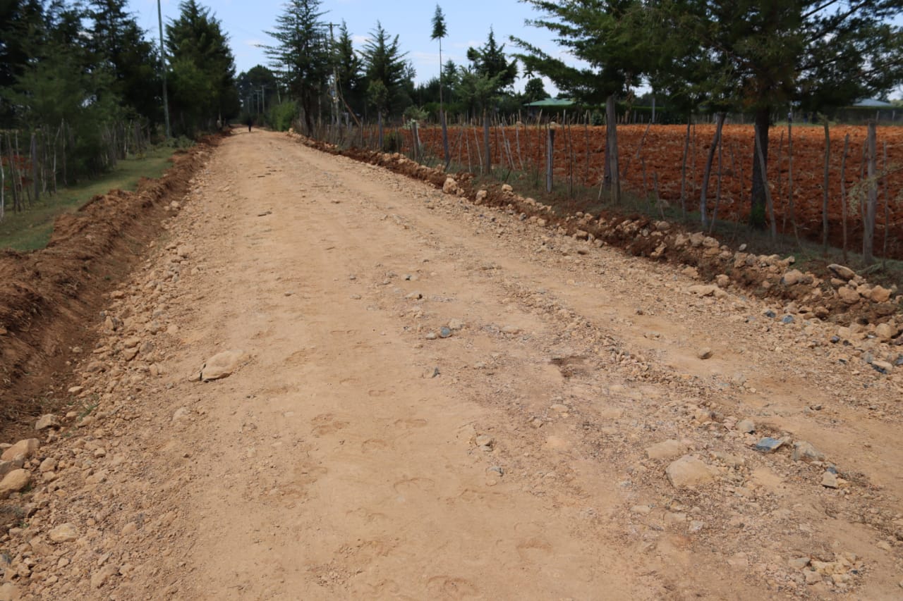 Improved Cheplaskei-U.G farm road in Cheptiret Kipchamo Ward,Kesses Sub County.
