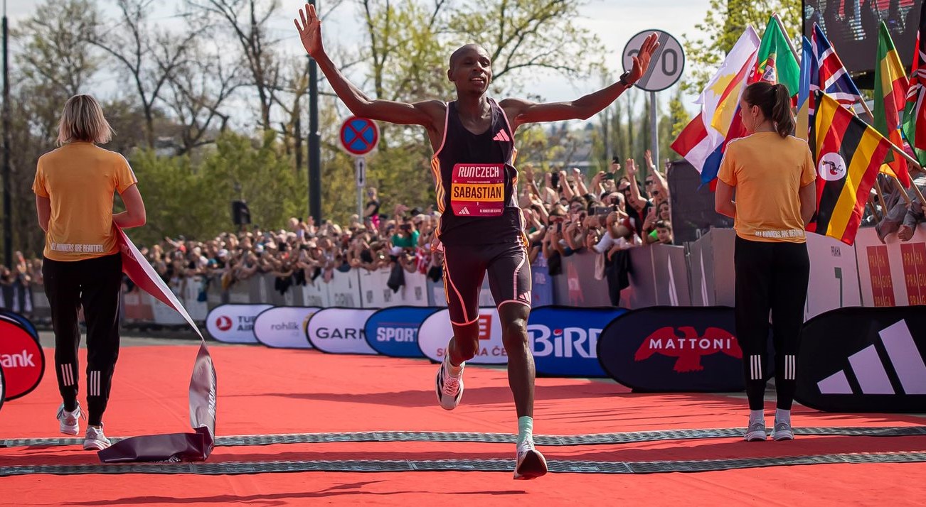 Sabastian Sawe wins the Prague Half Marathon