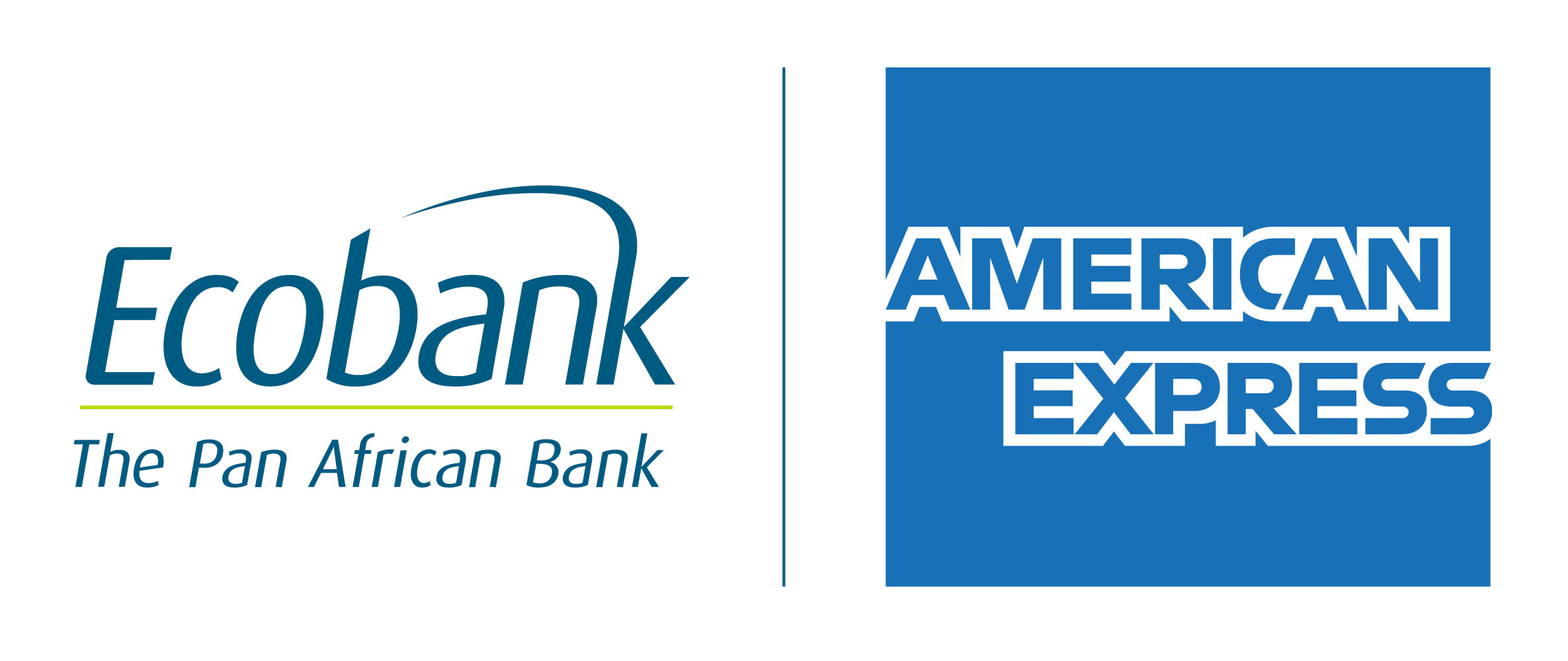 A collage of American Express and Ecobank Group's logos