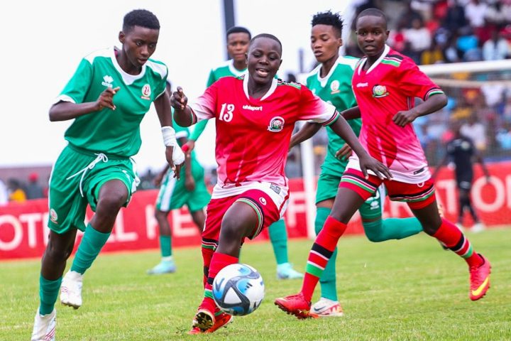 kenya U17 team players in action during the World Cup qualifier against Burundi