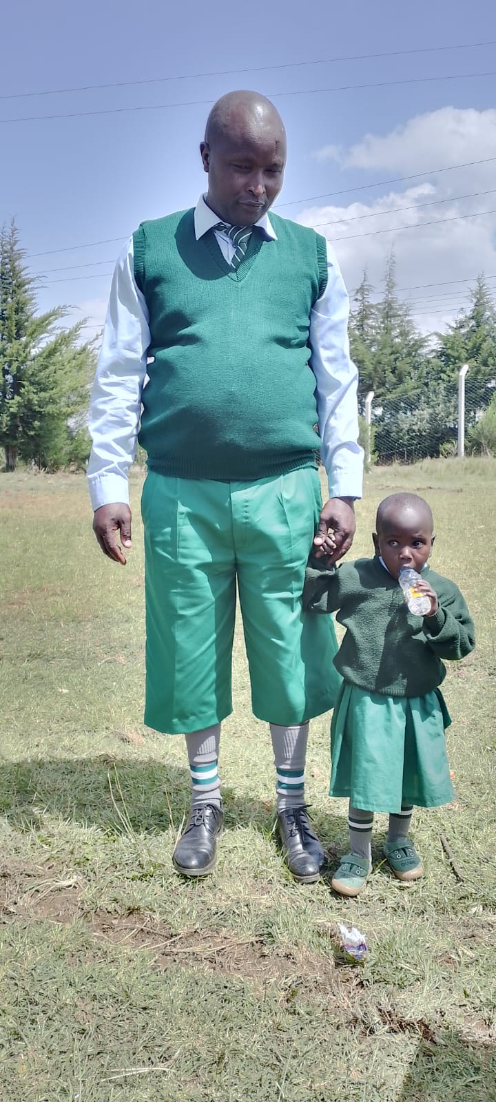 Waunifor Primary School headteacher Dancun Chesire with a pupil