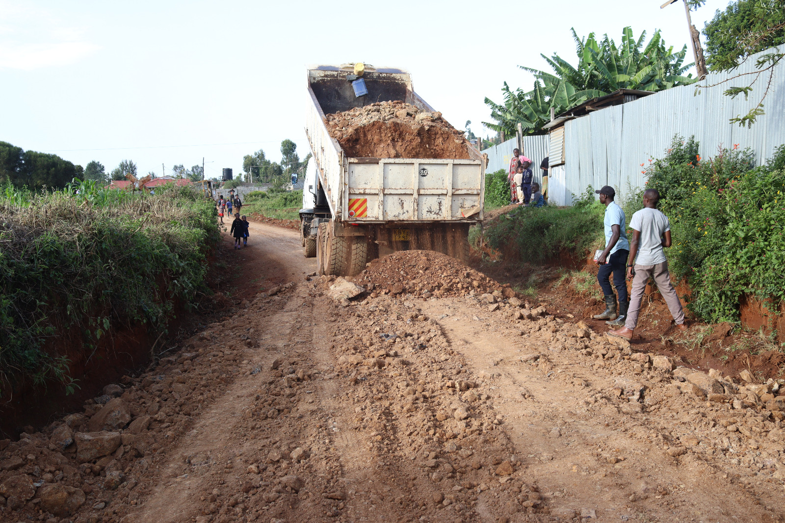 Road under maintenance in Uasin Gishu