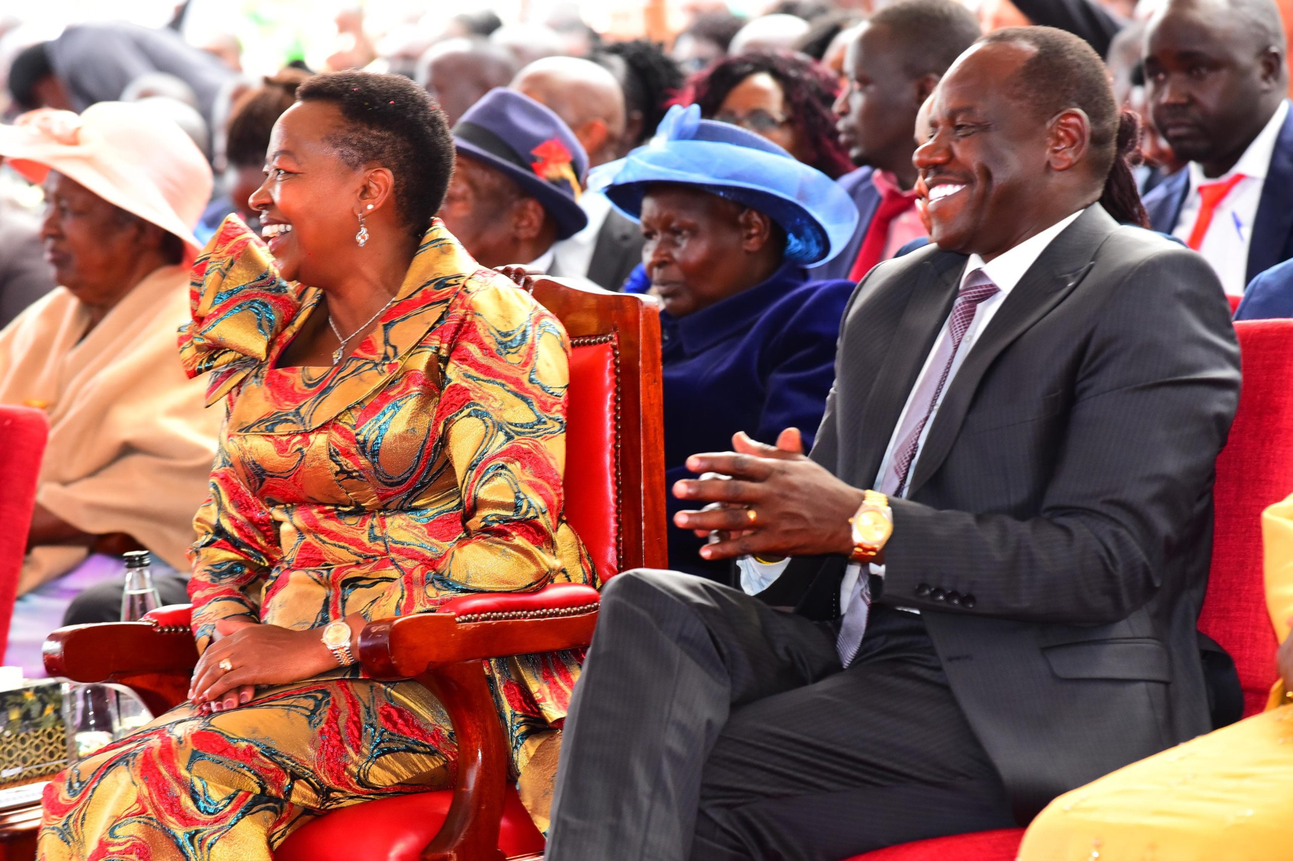 Governor Jonathan Bii with First Lady mama rachael ruto