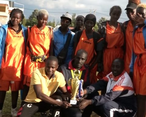 KATTI national basketball girls' champions the Eldoret national polytechnic