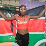 Sarah Moraa after winning gold in Peru