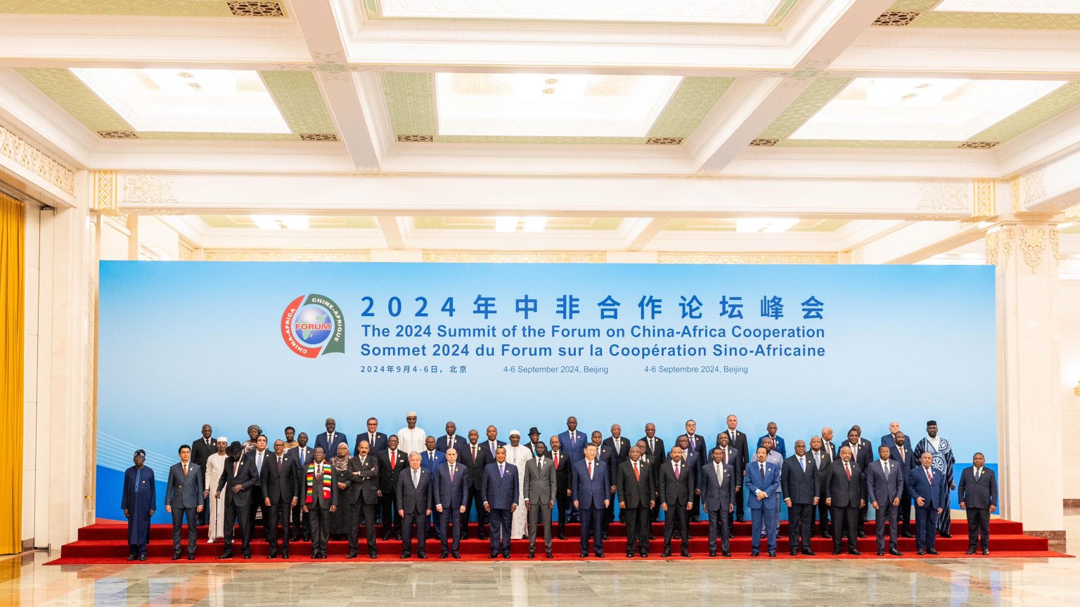 President Xi Jinping of China with African heads of state during the 9th Forum on China-Africa Cooperation summit in Beijing.