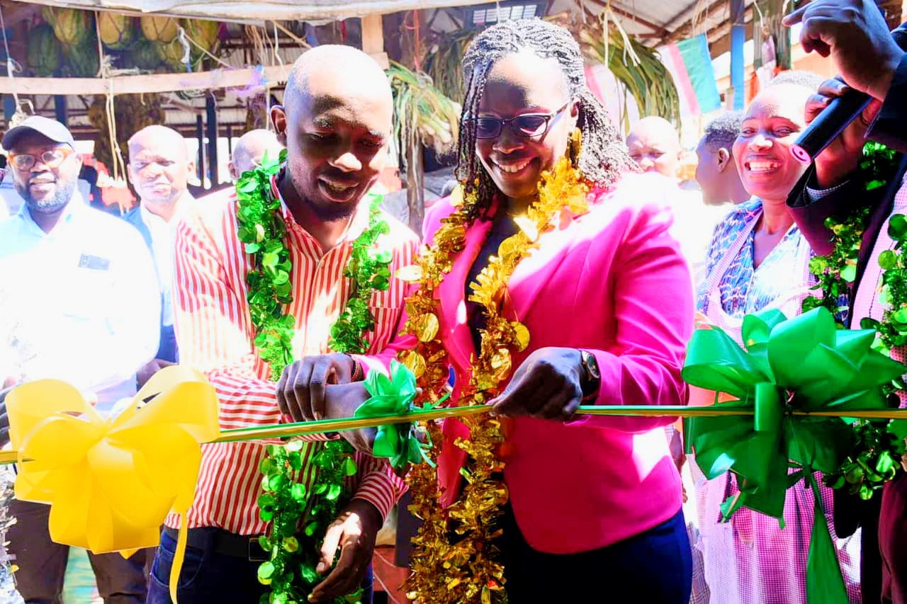 Uasin Gishu Trade CECM Martha Cheruto with Huruma MCA Kimani Wanjohi