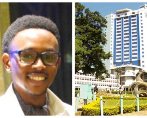 Linus, teemedp with geographer Eileen Mburu