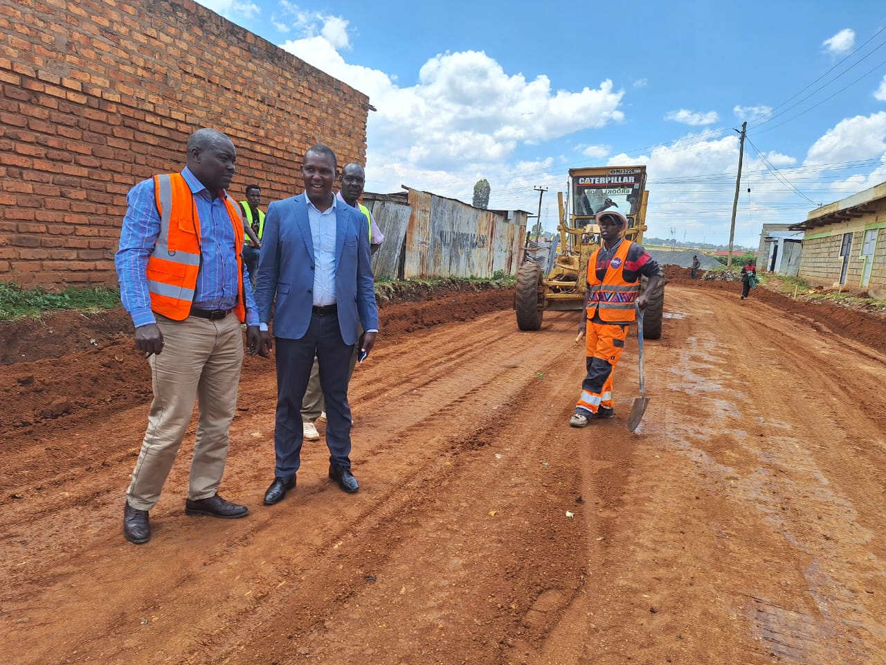 County officials inspecting some of the KISIP projects