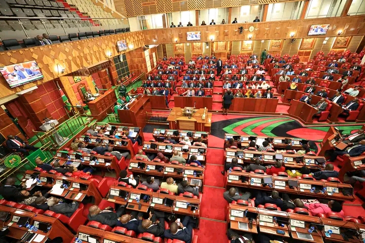 Mps at the national assembly during debate on Gachagua's Impeachment