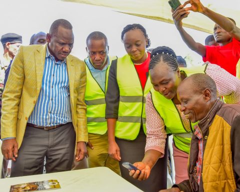 Governor Bii with Health CS Deborah Barasa