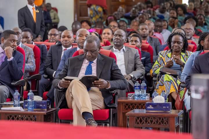 President William Ruto during the 30th anniversary celebration of the African Inland Church (AIC) Milimani