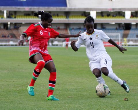 HARAMBEE STARLETS PLAYER DURING GAME AGAINST Ghana