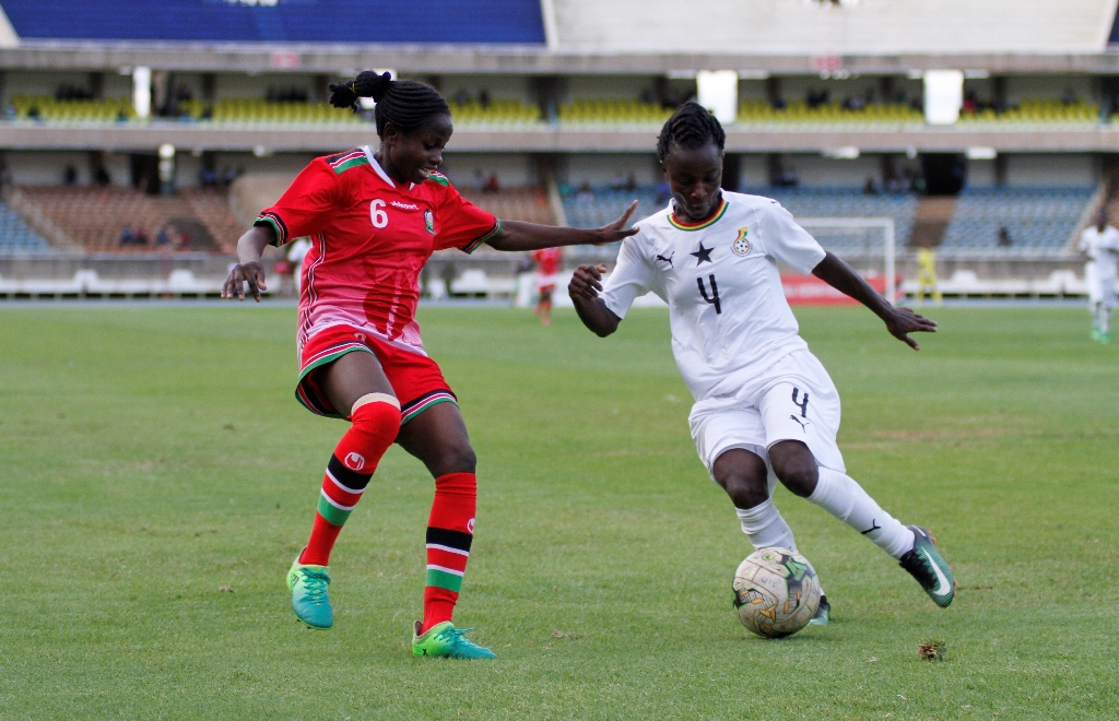 HARAMBEE STARLETS PLAYER DURING GAME AGAINST Ghana