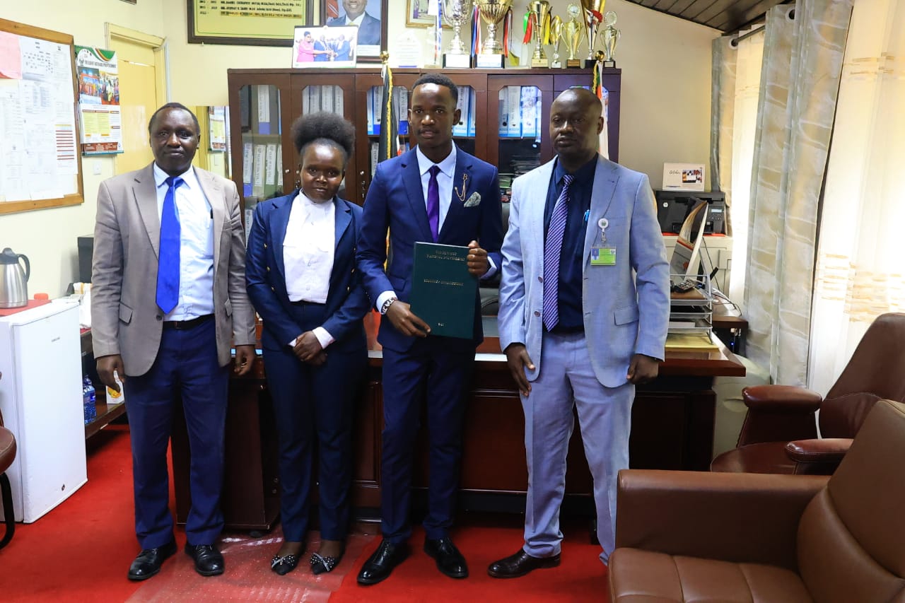 New Eldoret National Polytechnic Student leaders with chief Principal 