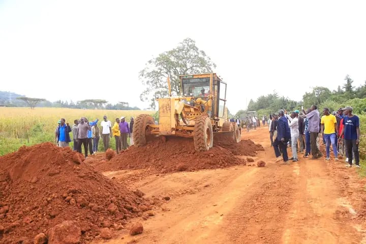 Grading and gravelling of Koisagat -Lessos road in Tulwet /Chuiyat ward ,Kesses Sub County