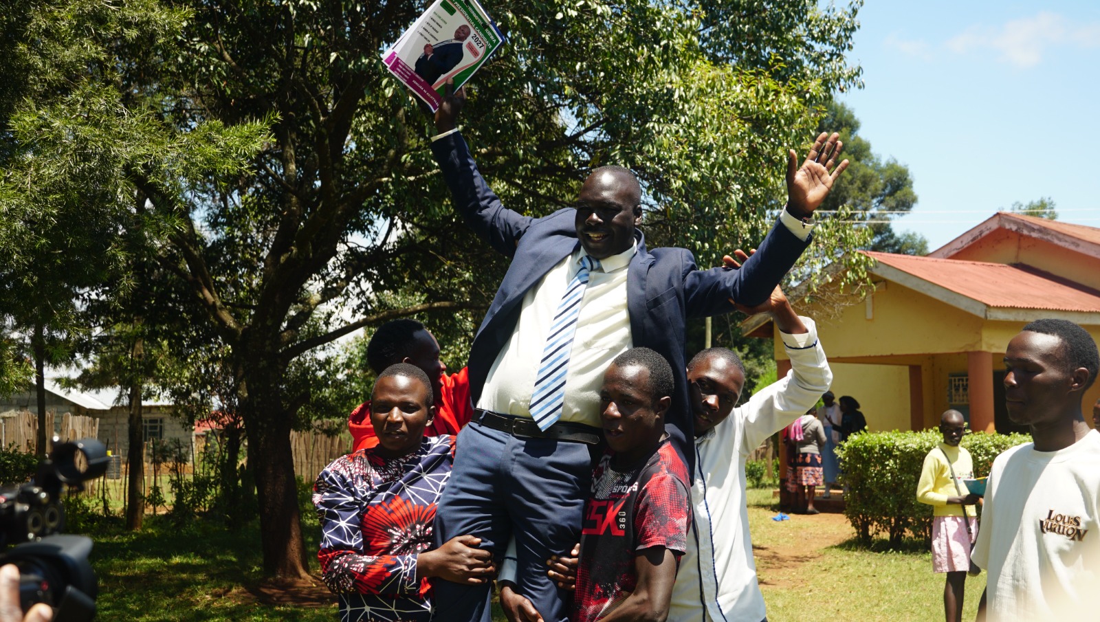 michael kirwa with locals