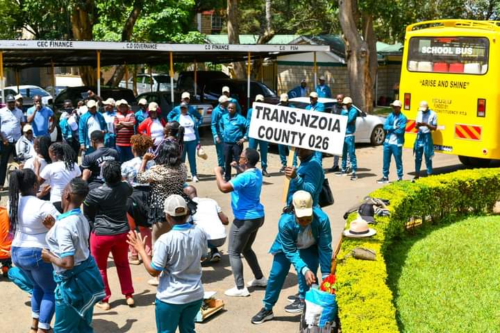Trans Nzoia team for KICOSCA at official flagging off
