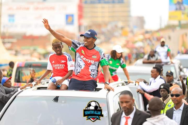 Senator chesang arriving for the finals 