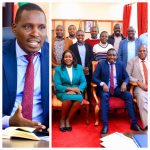 collage of DG Evans Kapkea with Lands Department officers including CECM