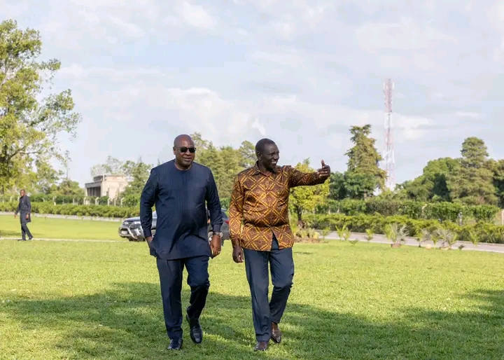 President William Ruto with Ghana’s President-elect John Dramani Mahama 