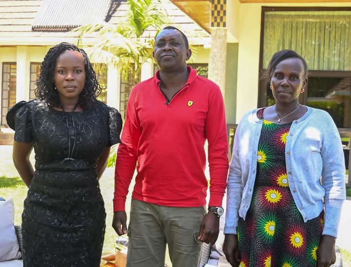 Oscar sudi with Beryl Ochieng and her mother