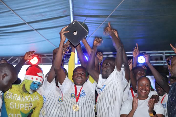 Soy United FC players after winning Karamoja Super Cup title