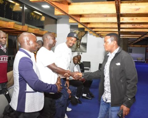 Cs mutua with Kenyans travelling to Qatar to work as drivers