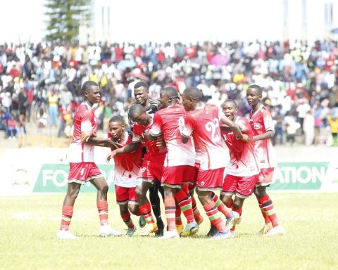 Junior Stars celebration against Somalia in CECAFA U18 match