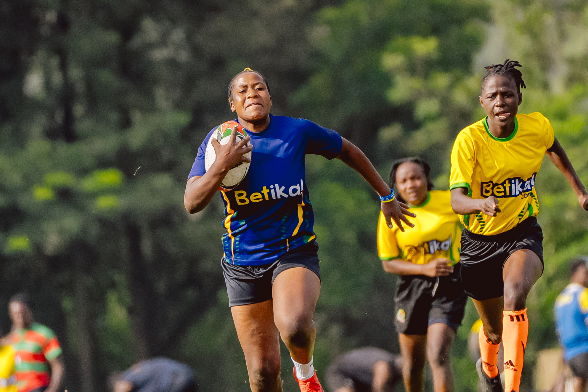 Ladies' rugby action during BingwaFest Western Region edition in Mumias
