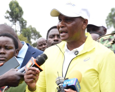 The Great Chepsaita Cross Country race patron Farouk Kibet